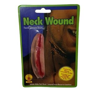 Rubie’s rubber neck wound prosthetic for makeup costuming / prop. Brand new!